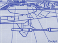 Inset of an Origin Aerospace Raptor blueprint showing the cockpit.