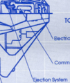 Inset of an Origin Aerospace Hornet blueprint showing the ejection system.