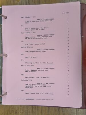 WC4 Shooting Script 421.JPG