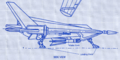 Inset of an Origin Aerospace Hornet blueprint showing the landing gear.