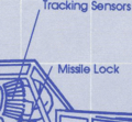 Inset of an Origin Aerospace Raptor blueprint showing the tracking sensors.