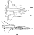 Rapier II-class line drawing from Joan's Fighting Spacecraft.
