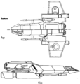 Venture-class line-drawing from Joan's Fighting Spacecraft