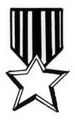 The Silver Star was a Terran Confederation military medal. It was awarded for exceptional bravery against overwhelming opposition. Additional Silver Star awards were represented by bars affixed to the top of the ribbon area.